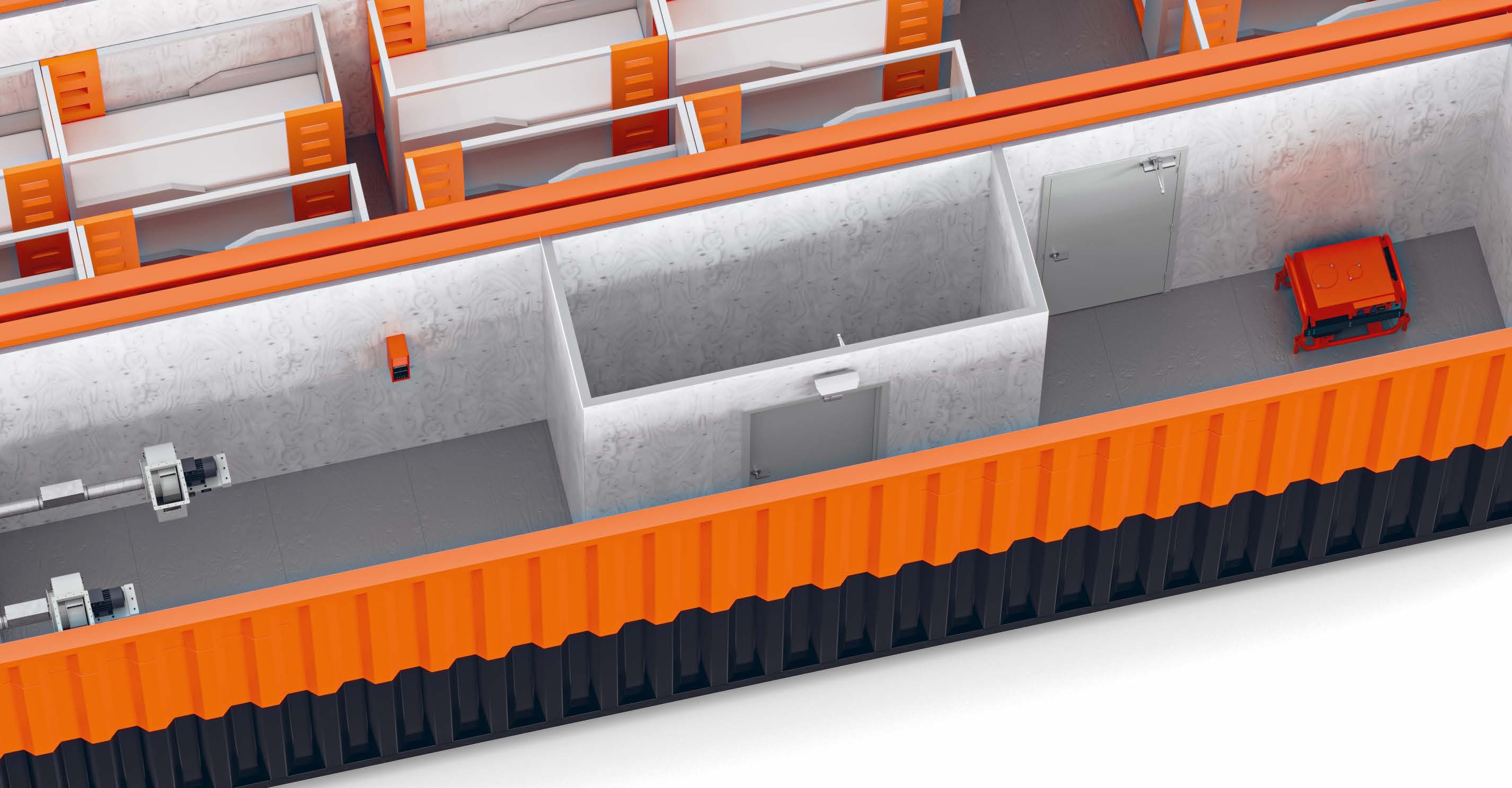 Модульное защитное сооружение — вид сверху